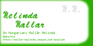melinda mallar business card